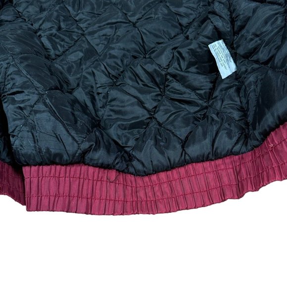 Vtg 90’s San Francisco 49ers Logo 7 Game Day Puffer Jacket Hood Sz M‎ Black/Red - Picture 11 of 16